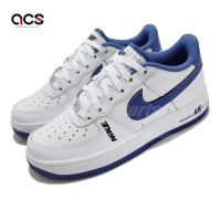 Nike 休閒鞋 Air Force 1 LV8 GS 女鞋 經典 AF1 皮革 反光 球鞋穿搭 大童 白藍 DO3809100