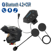 Bluetooth 4.2 Helmet Headset Wireless Hands-free Call Phone Kit Motorcycle Waterproof Earphone MP3 Music Player Speaker for moto