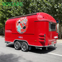 WECARE CE/VIN Verified Coffee Trailer Bubble Tea Truck Ice Cream Cart Commercial Food Truck with Freezer