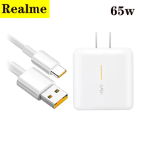 Original Realme GT Neo 2 2T Pro Charger 65W Super VOOC/Dart US Power Adapter For GT Master OPPO Find X3 X2 Pro +6A Type C Cable