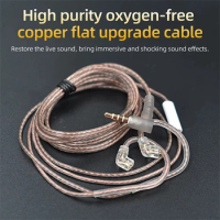 KZ ZS10 ZST ZS3 In Ear Cable High-Purity Oxygen-Free Copper Twisted Upgrade Cable KZ 2pin Cable For KZ Z10 ZST ZSN CCA C10 V80