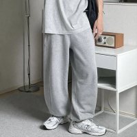 Celana Jogger Baggy Pants Unisex Pria Wanita Loose Fit Cotton Fleece Sweatpants with Adjustable Draw