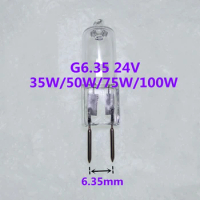 5pcs G6.35 24V 35W G6.35 24V 50W projection lamp G6.35 24V bulb 100W G6.35 24V 150W halogen bulb G6.35 24V 250W bulb GY6.35 24V