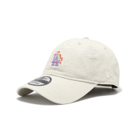 【NEW ERA】棒球帽 Light Rainbow MLB Cap 米白 洛杉磯道奇 LAD 920帽型 可調帽圍(NE14327644)