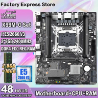 X99 M-G Motherboard LGA2011-3 Kit With 2X8=16GB 2400MHZ DDR4 ECC REG RAM +XEON E5 2666V3 CPU PCIE 16X and SATA3.0 M.2 USB3.0 X99