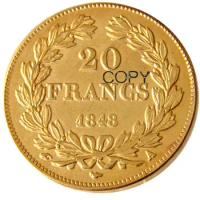 France 20 France 1848A Gold Plated Copy Decorative Coin