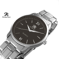 PhiLipe Ricci Jam Tangan Pria Rantai Besi Analog PR07 Free Box quartz watches