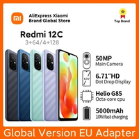 Global Version Xiaomi Redmi 12C Smartphone 50MP Camera Helio G85 5000mAh Battery Cellphone Cheap Android Cell Phone