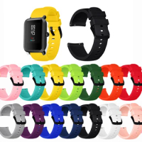 20mm Silicone Strap For Xiaomi Huami Amazfit Bip S Lite Smart band Bracelet for Amazfit Bip Strap Replacement Belt Accessories