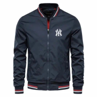 2024 Fashion Spring and Autumn Men's Baseball Stand-up Collar Jacket Casual Jacket Men's jaqueta windproof flight jacket