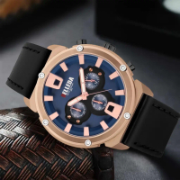 PROMO jam  BELLEDA 9057 Jam Tangan Pria Original Chronograph Tanggal Aktif Kulit Stainless Steel Exc
