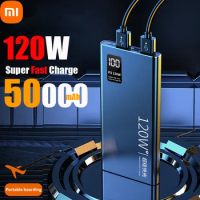 Xiaomi 50000mAh Fast Charging Power Bank 120W High Capacity Powerbank Portable Battery Charger For iPhone Samsung Huawei New