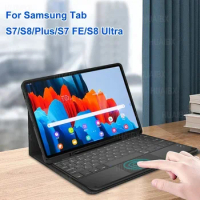 For Samsung Galaxy Tab S7 FE S8 S9 Plus Ultra Cover, Keyboard Case for Galaxy Tab S6 Lite A7 A8 A9 Plus S9 S9FE