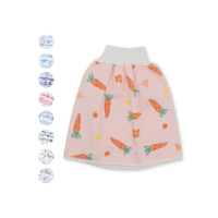 【OhBabyLying】寶寶高腰防水隔尿裙 M號0-4歲(兩件組)