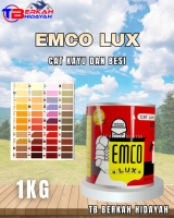 Cat Emco Lux Cat Kayu & Besi 1kg - Warna Standar Gloss Kilap (lihat varian) 1 KG Hitam Putih Doff Co