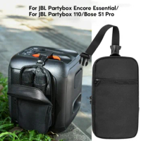 Travel Microphone Bag for Partybox Essential Speaker MIc Nylon Bags Carrying Case with Accessories Storage Pocket