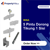 Rel dan Roda Pintu Garasi Paket Lengkap 5 Pintu Merk WiNA Tipe W-580