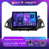 EKIY T900 For Ford Kuga 2 Escape 3 2012-2019 Car Radio for Ford Escape DSP Multimedia Navigation GPS Carplay Touch Screen Stereo