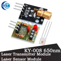 KY-008 650nm Laser Transmitter Module with Laser Sensor Module Non-Modulator Tube Laser Receiver Module Kit