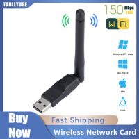 150Mbps MT7601 Wireless Network Card Mini USB WiFi Adapter LAN Wi-Fi Receiver Dongle Antenna 802.11 b/g/n for PC laptop Windows