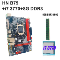 B75 Motherboard Set With Core I7 3770 8GB 1600MHz DDR3 Desktop Memory USB3.0 SATA3