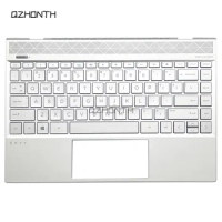 New For HP Envy 13-AH 13-AH0051WN TPN-W136 Upper Case Palmrest with Backlit Keyboard Silver