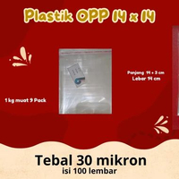 Plastik Opp 14 x 4 tebal 30 micron ada Lem