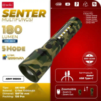 DISKON!! Aoki Senter Tangan 7 Mode Super Terang Magnetik AK-L025 - AOKI AK-1610