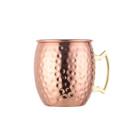 【Jhot】 500ml Pure Copper Cup Moscow Mule Thickened Moscow Mule Mugs Handcrafted Smooth Finish Mug Cu
