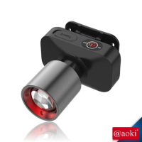 SENTER KEPALA LED ZOOM AOKI AK-3685A 60W  - CAHAYA SUPER TERANG - JARAK JAUH LASER - ALUMINIUM ALLOY