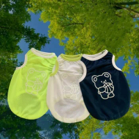 Spring and Summer Pet Breathable Sunscreen Mesh Clothes Teddy Bomei Bear Vest Clothes Small Dogs Cats Puppy Clothes