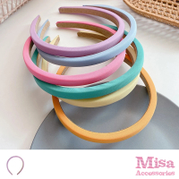 【MISA】海綿髮箍/法式優雅糖果色系細海綿少女髮箍 髮圈(6色任選)