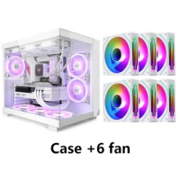 PCCOOLER C3 T500 ATX computer case, supports back-inserted installation/40 series graphics card/270 ° glass case/ATX/M-ATX/ITX