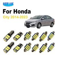 SEWICK 8Pcs LED Interior Reading Light Bulb Kit For Honda City 2014 2015 2016 2017 2018 2019 2020 2021 2022 2023 Car Accessories