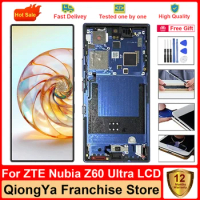 Tested 6.8" Original z60 ultra Display For ZTE Nubia Z60 Ultra 5G NX721J With Frame LCD and Touch Screen Digitizer Assembly Part