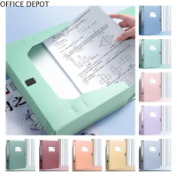 OFFICE DEPOT Đa chức năng Dày Bìa hồ sơ A4 Màu morandi Chống bụi Hộp đựng giấy Nhựa PP Hộp đựng tài 
