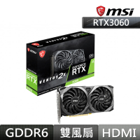 微星RTX 3060 VENTUS 2X 12G OC顯示卡+X470 GAMING PLUS MAX主機板