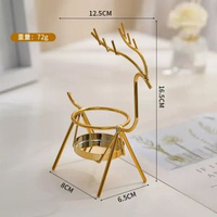 餐桌鐵藝蠟燭臺輕奢情人節擺件燭光晚餐道具北歐ins氣氛佈置浪漫