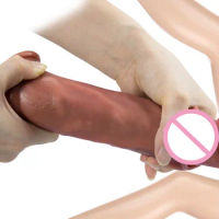 Liquid Silicone Dildos Realistic with Movable Foreskin Sliding Skin Penis Dildos Sex Toys for Women Big Dildo Dildos For Woman