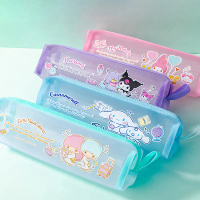 Sanrio เคสดินสอตาข่าย, กล่องเครื่องเขียนแบบพกพา Kuromi Cinnamoroll