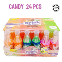 【Makanan Ringan】 24pcs Drink Pop Candy With Sour Powder Lollipop Candy