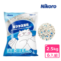 【Nikoro 妮可露】混合貓砂 2.5kgx6入組(豆腐砂、礦砂、貓沙)