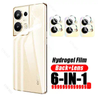 Full Cover for OPPO Reno 9 Pro Plus Back Hydrogel Film on Reno8 Reno8 T Reno7 SE 8PRO + Glass Camera Lens screen protectors
