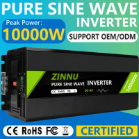 Pure Sine Wave Inverter 10000W High Frequency Power DC 12V 24V 48V TO AC 100V 110V 120V 220V 230V 240V Car Voltage Converter