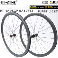 700c Carbon Road Wheels Disc Brake DT 240 EXP Sapim CX Ray / Pillar 1420 Super Light UCI Approved Centerlock Bicycle Wheelset