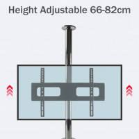 BG11-M Stainless Steel 23-55 Inch LCD TV Stand Mount Bracket in Partition Wall Height Adjust 66-82cm