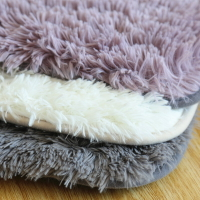 日式加厚長毛毛地毯 臥室床邊地墊 灰色紫色純白色拍照攝影腳墊子