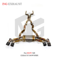ING Performance Exhaust Bake gold Catback Titanium Alloy for BMW M8 f92 s63 4.4t Car Electron Valve Vehicle tools System