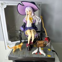 Wandering Witch: The Journey of Elaina Sitting Pose Figurine – Beautiful Girl Scene Statue, Anime Co