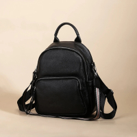 【時尚巴黎】雙11 現貨+預購 真牛皮後背包側背包真皮革雙肩包托特包隨身女包包(輕便可調真皮後背包74lv48)